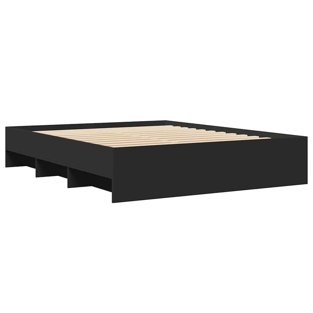 Estrutura de cama sem colchão 160x200 cm preto