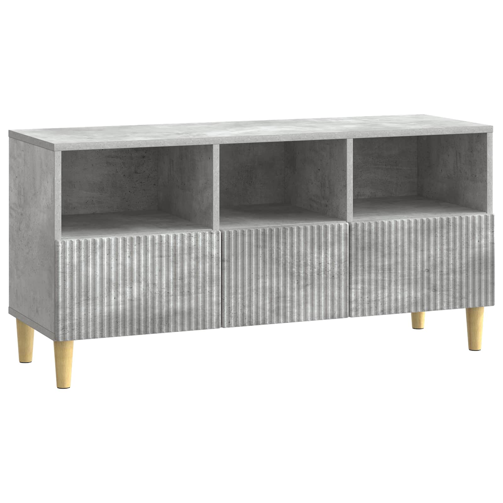 Gabinete para TV com gaveta cinzento cimento 102 x 34,5 x 50 cm