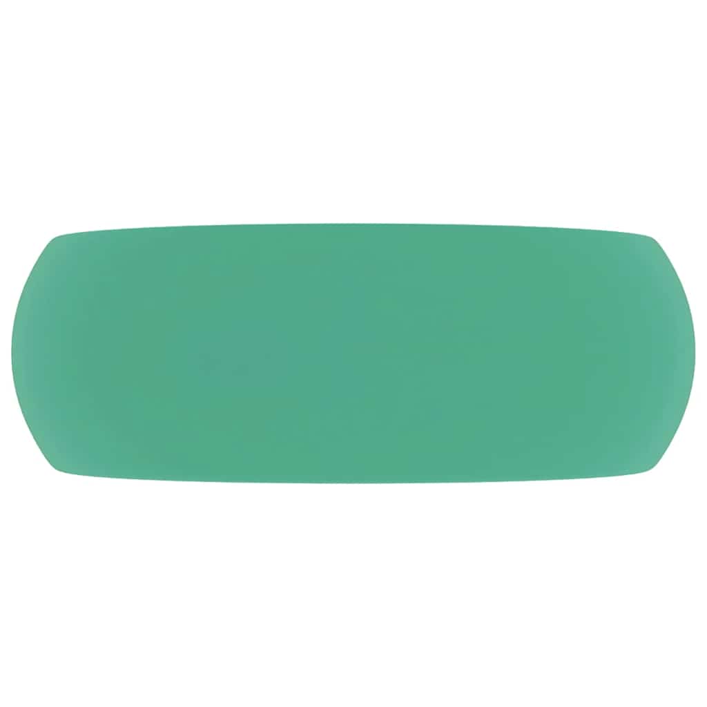 Lavatório luxuoso redondo 40x15 cm cerâmica verde-claro mate
