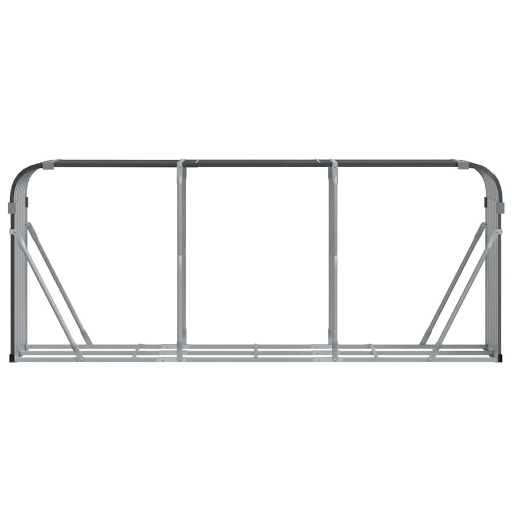 Suporte para lenha 234x45x100 cm antracite aço galvanizado