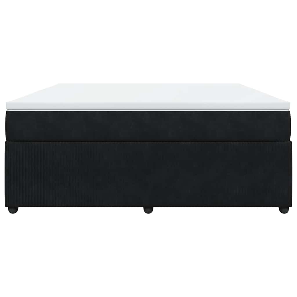 Cama com molas/colchão 180x200 cm veludo preto