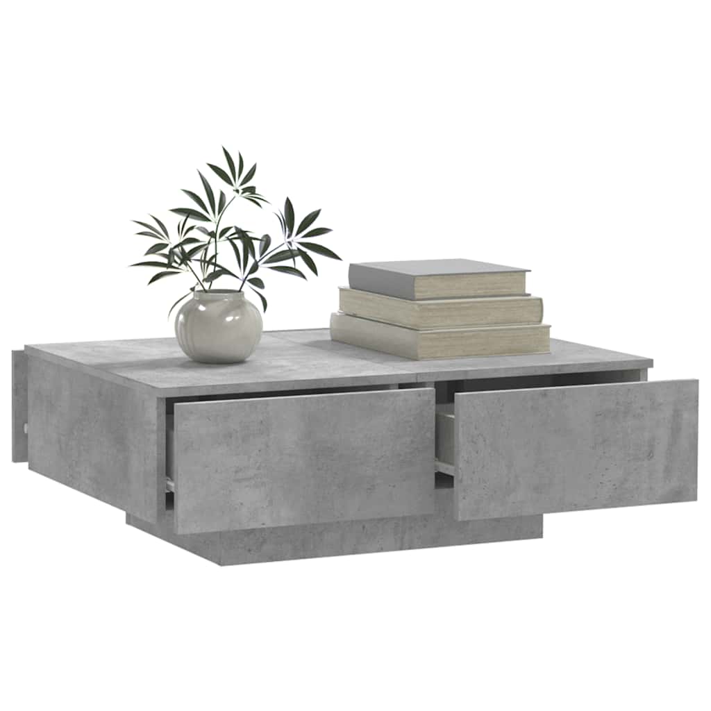 Mesa de centro 90x60x31 cm contraplacado cinzento cimento