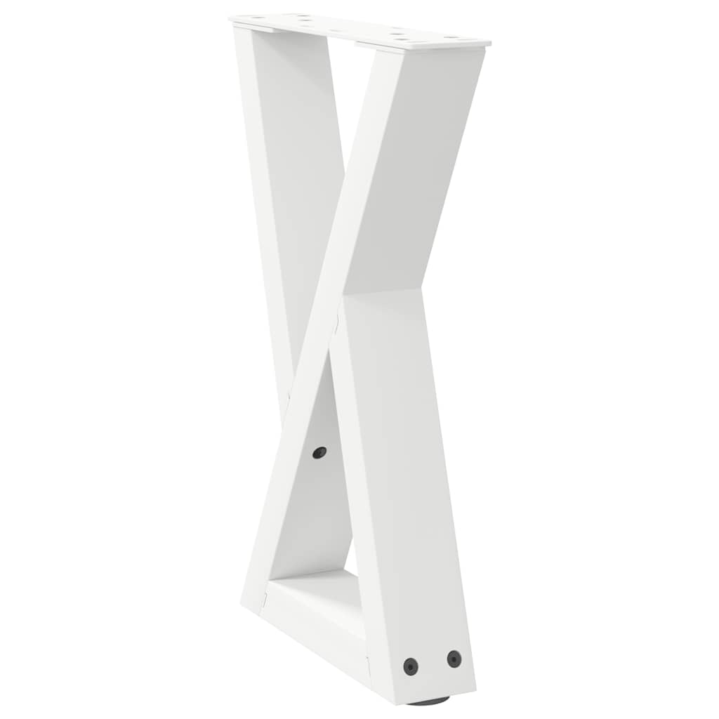 Pés para mesa de centro 2 peças, branco, 38x(42-43,3) cm, aço