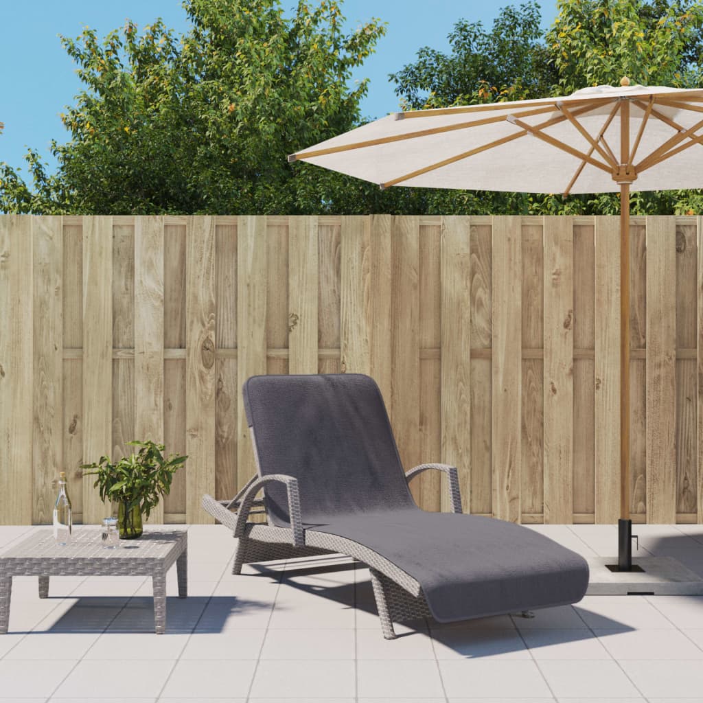 Toalhas de praia 2 pcs 75x200 cm tecido 400 gsm antracite