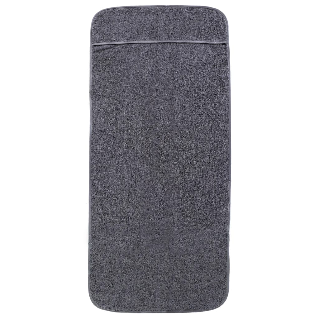 Toalhas de praia 2 pcs 75x200 cm tecido 400 gsm antracite