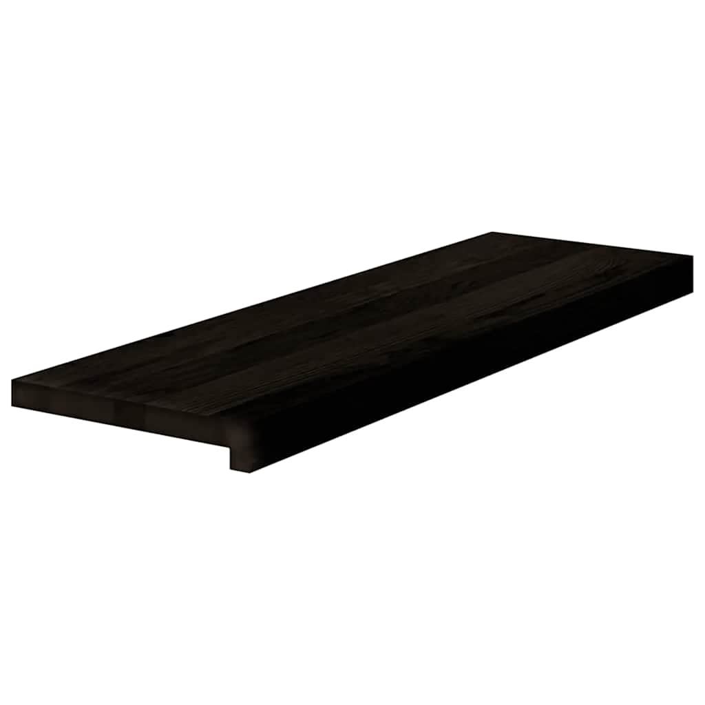 Tapetes de escada 12 pcs 80x25x2 cm carvalho castanho-preto