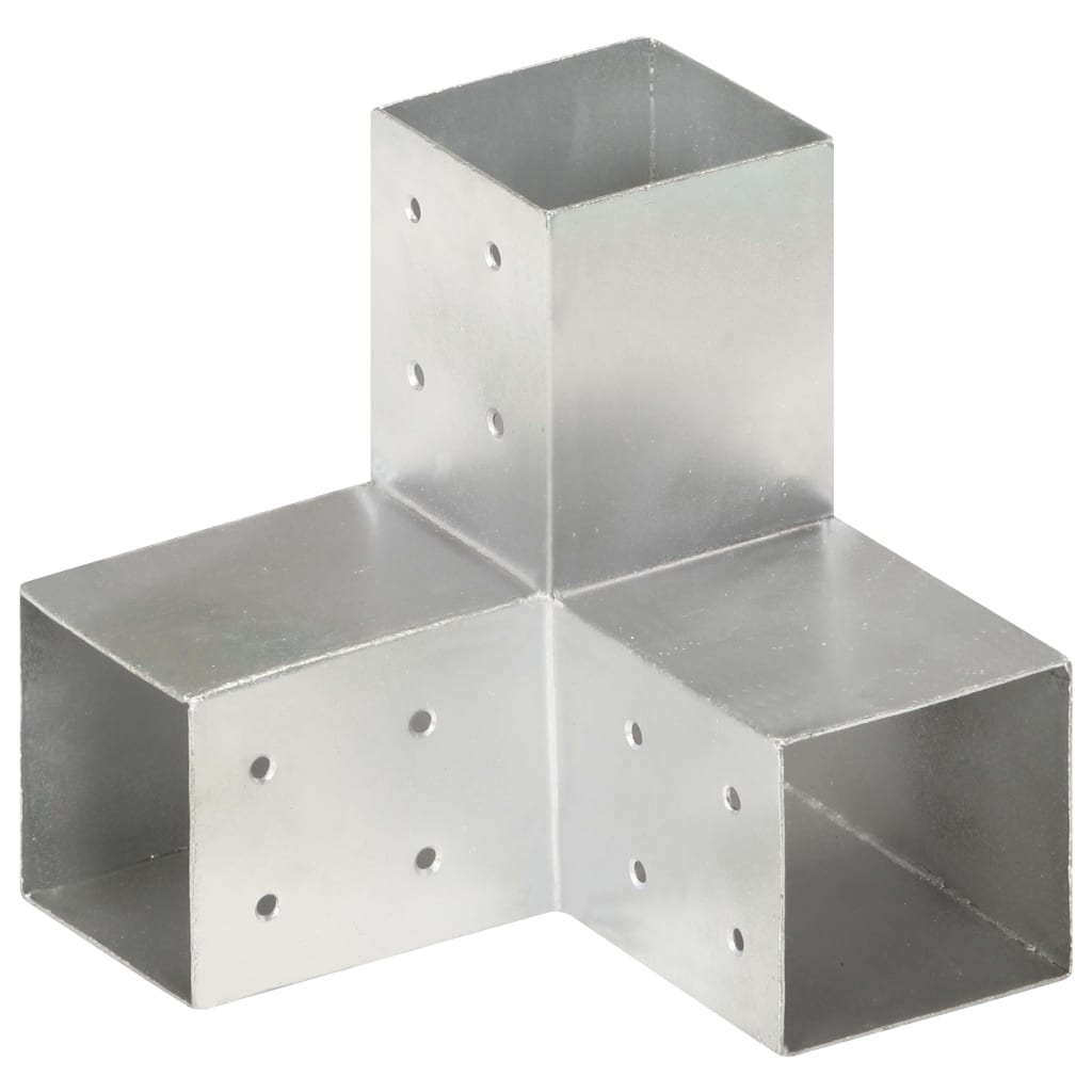 Bases para poste em forma de y 4 pcs 81x81 mm metal galvanizado