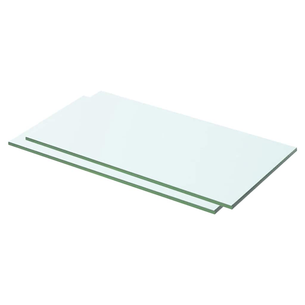 Prateleiras 2 pcs 50x20 cm vidro transparente