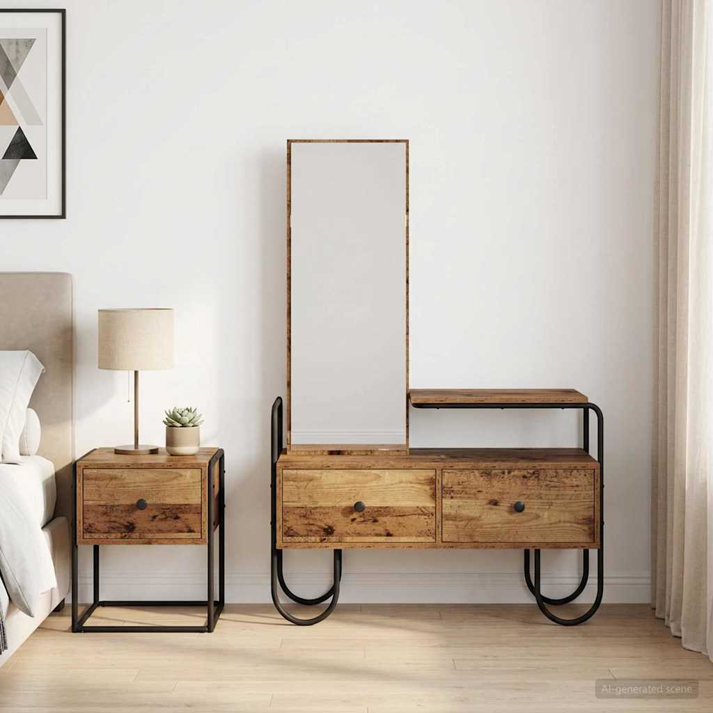 Mesa de vestir com gaveta madeira antiga 100 x 36,5 x 136 cm