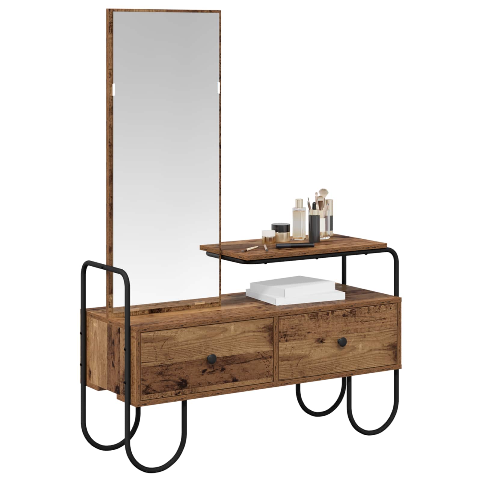 Mesa de vestir com gaveta madeira antiga 100 x 36,5 x 136 cm