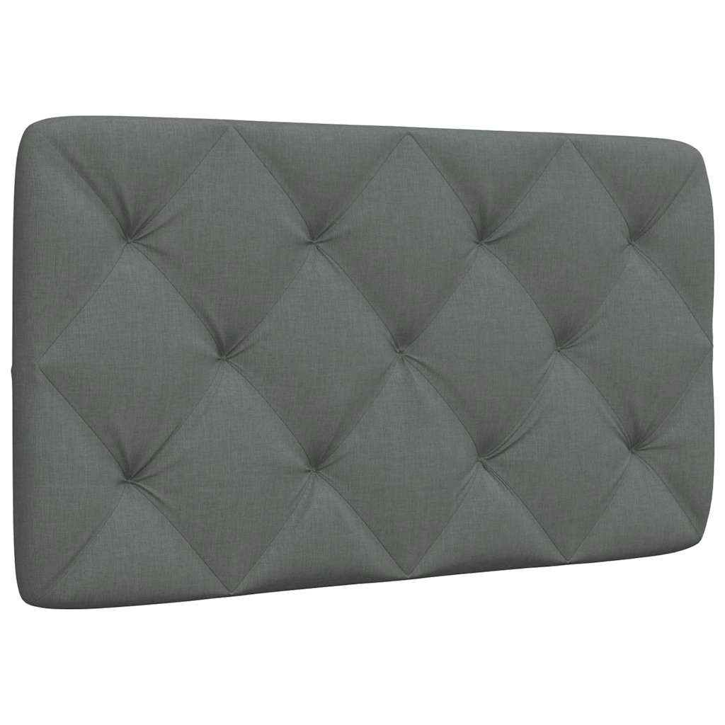 Almofadão de cabeceira 90 cm tecido cinzento-escuro