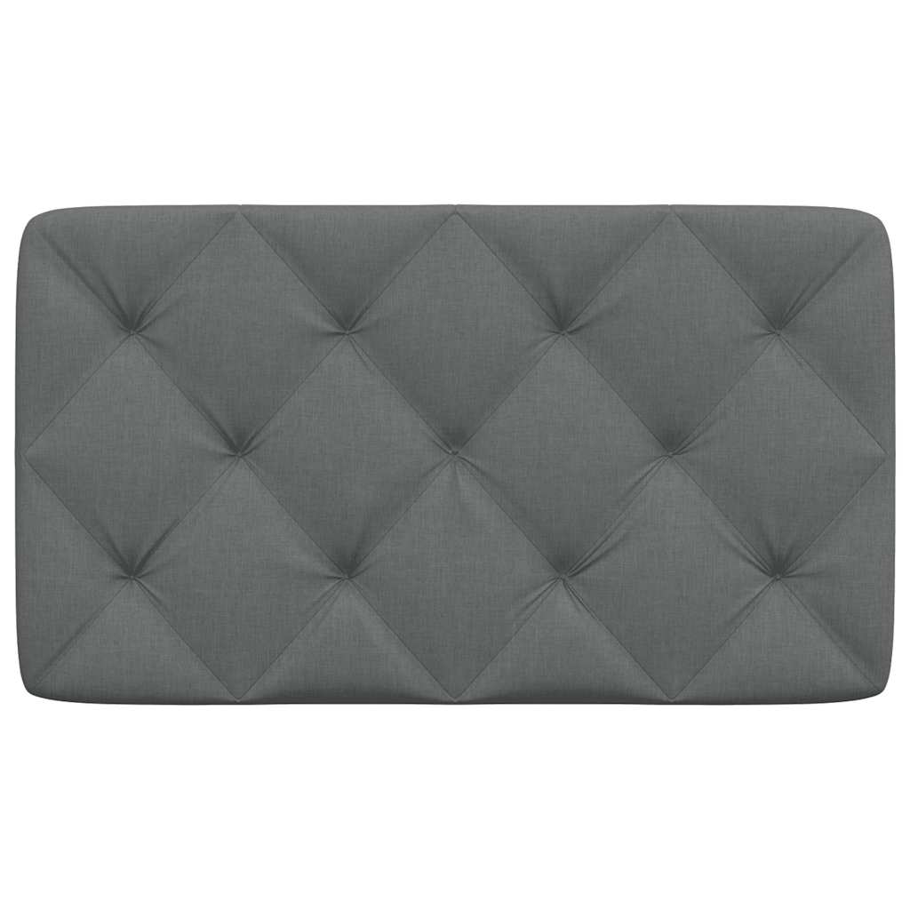 Almofadão de cabeceira 90 cm tecido cinzento-escuro