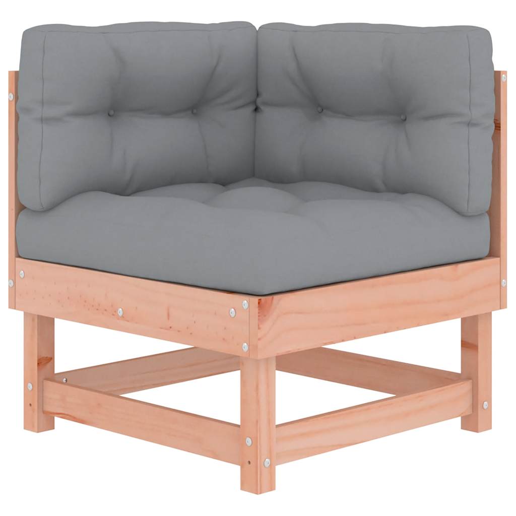 6 Pcs conj. lounge jardim c/ almofadões madeira douglas maciça