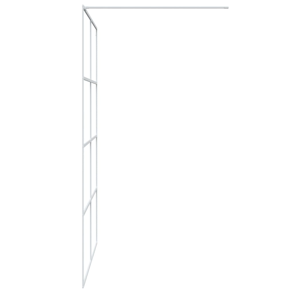 Divisória de chuveiro 140x195 cm vidro transparente esg branco