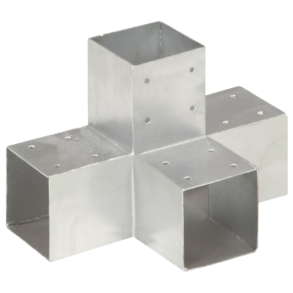 Bases para poste em forma de x 4 pcs 91x91 mm metal galvanizado