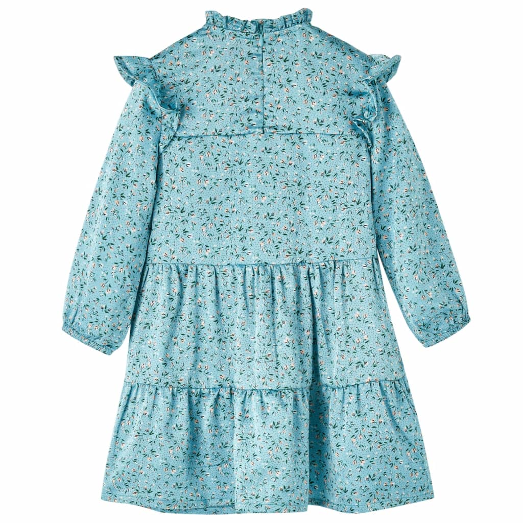 Vestido de manga comprida para criança azul 116