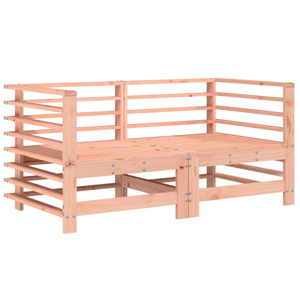 Sofás de canto para jardim 2 pcs madeira de douglas maciça
