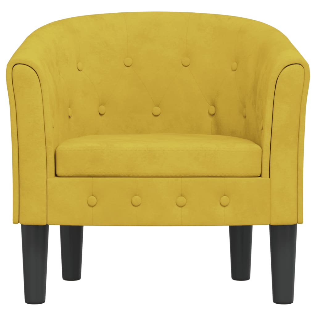 Poltrona veludo amarelo
