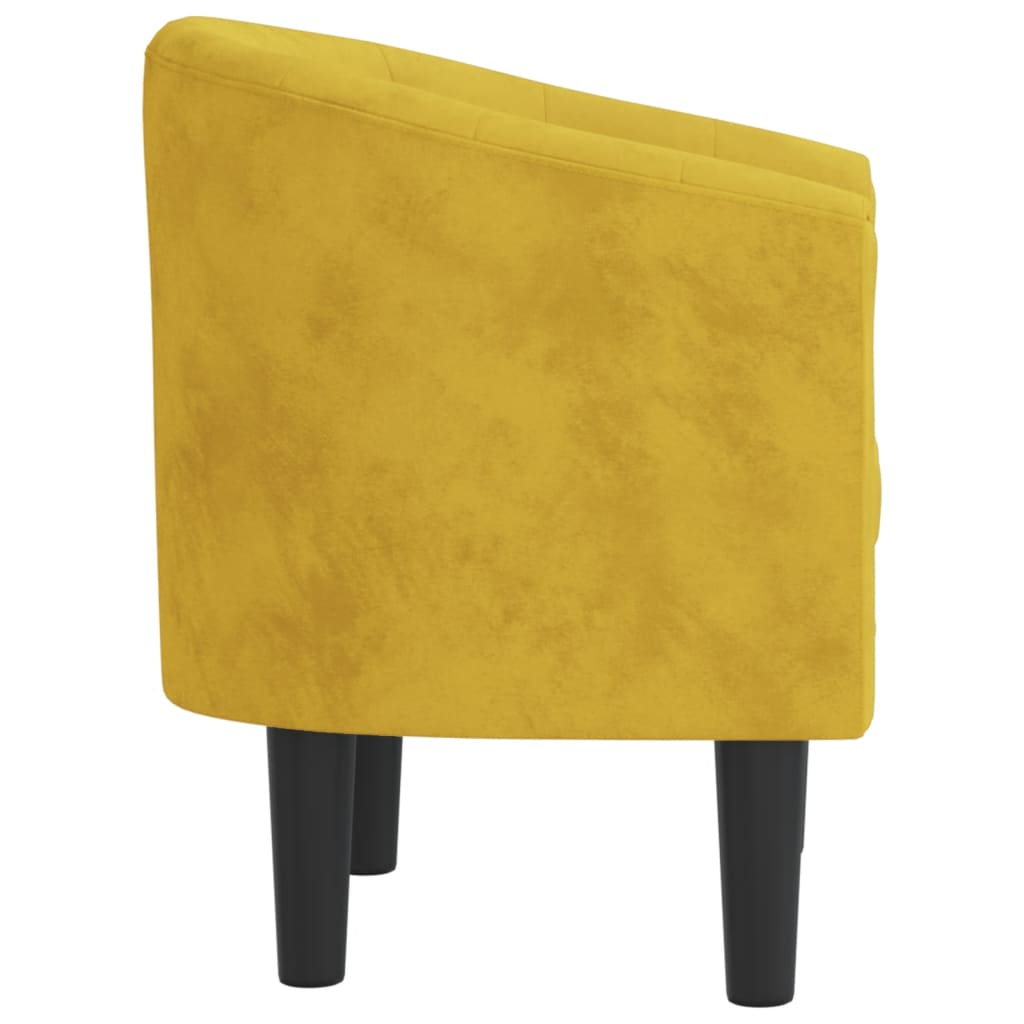 Poltrona veludo amarelo