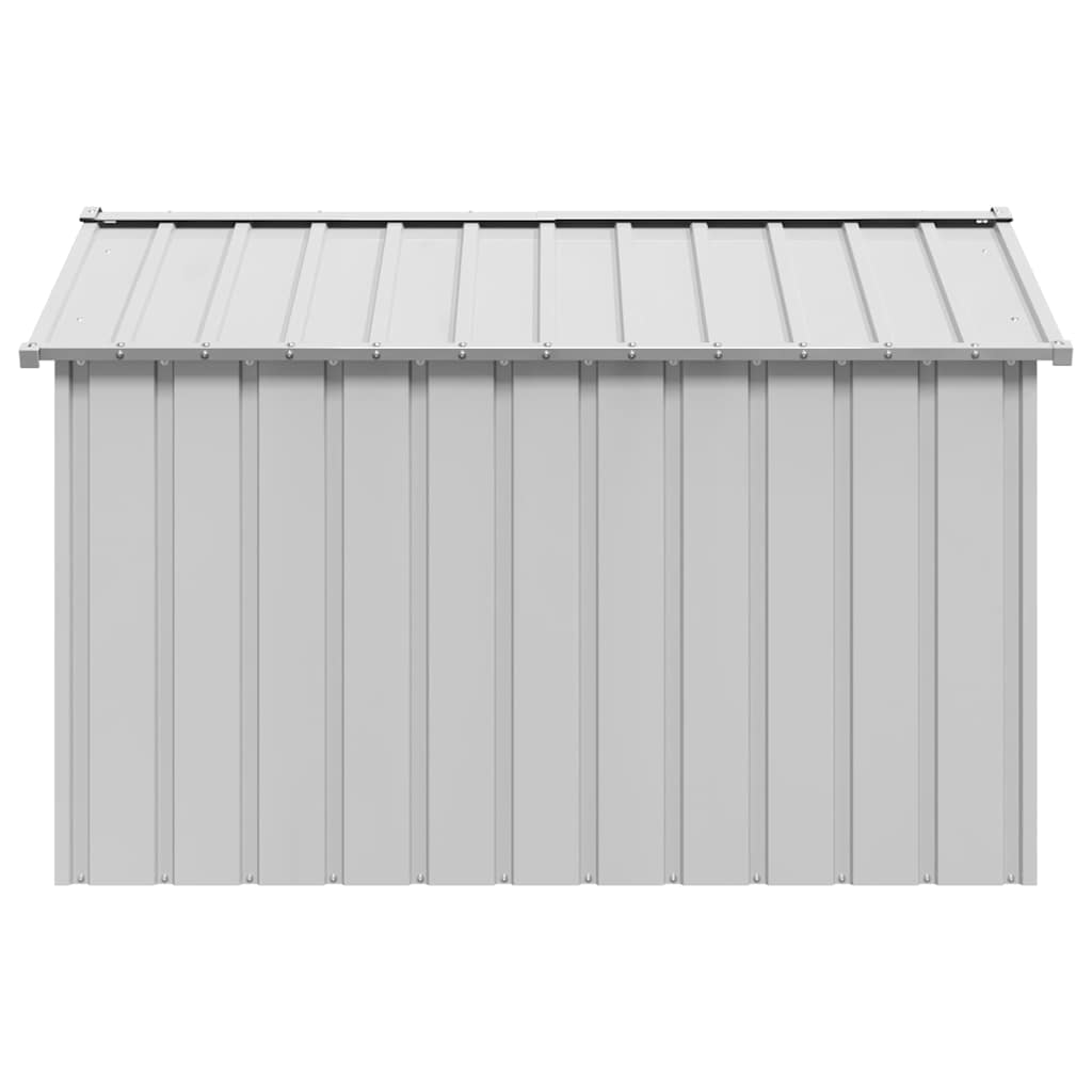 Casota para cães com telhado 113x153x101 cm aço galvanizado