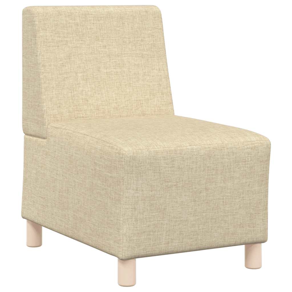 Poltrona sem braços 55 cm tecido cor creme