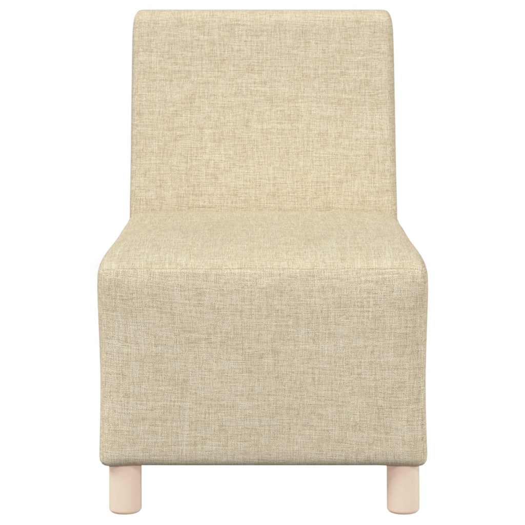 Poltrona sem braços 55 cm tecido cor creme