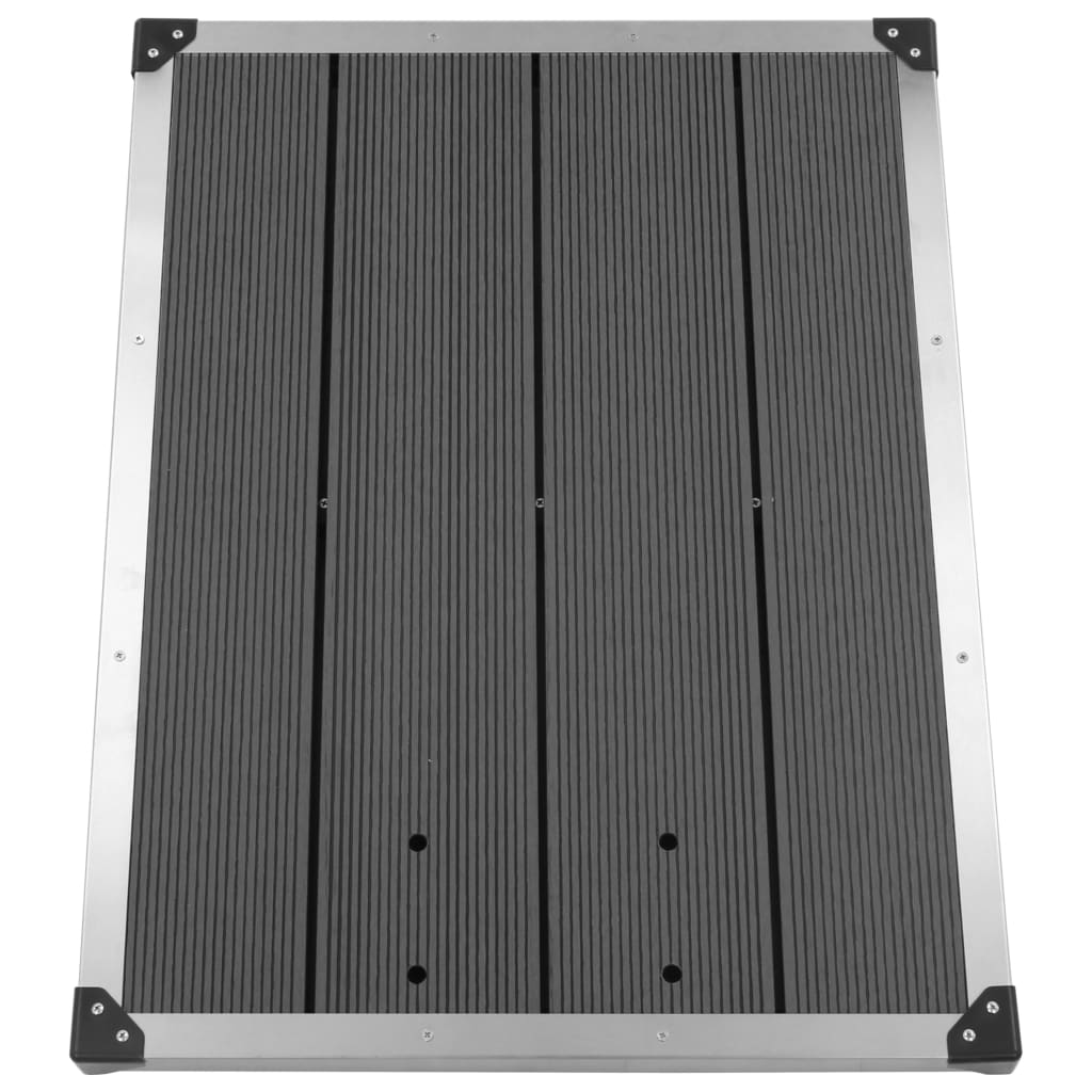 Base chuveiro p/ exterior 80x62 cm wpc aço inoxidável cinzento