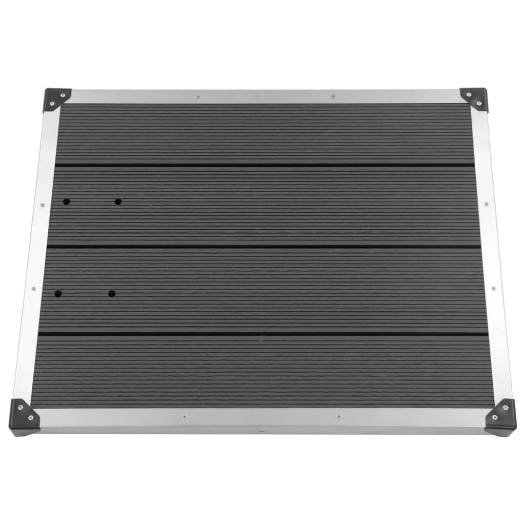 Base chuveiro p/ exterior 80x62 cm wpc aço inoxidável cinzento