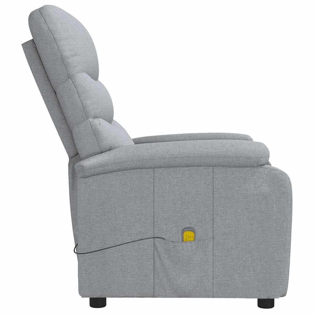 Poltrona de massagens tecido cinzento-claro