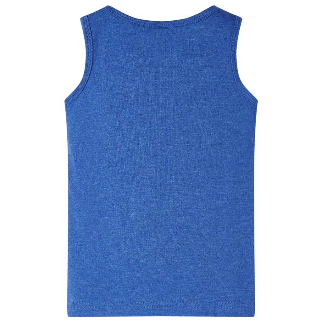T-shirt de manga cava para criança azul-mesclado 92