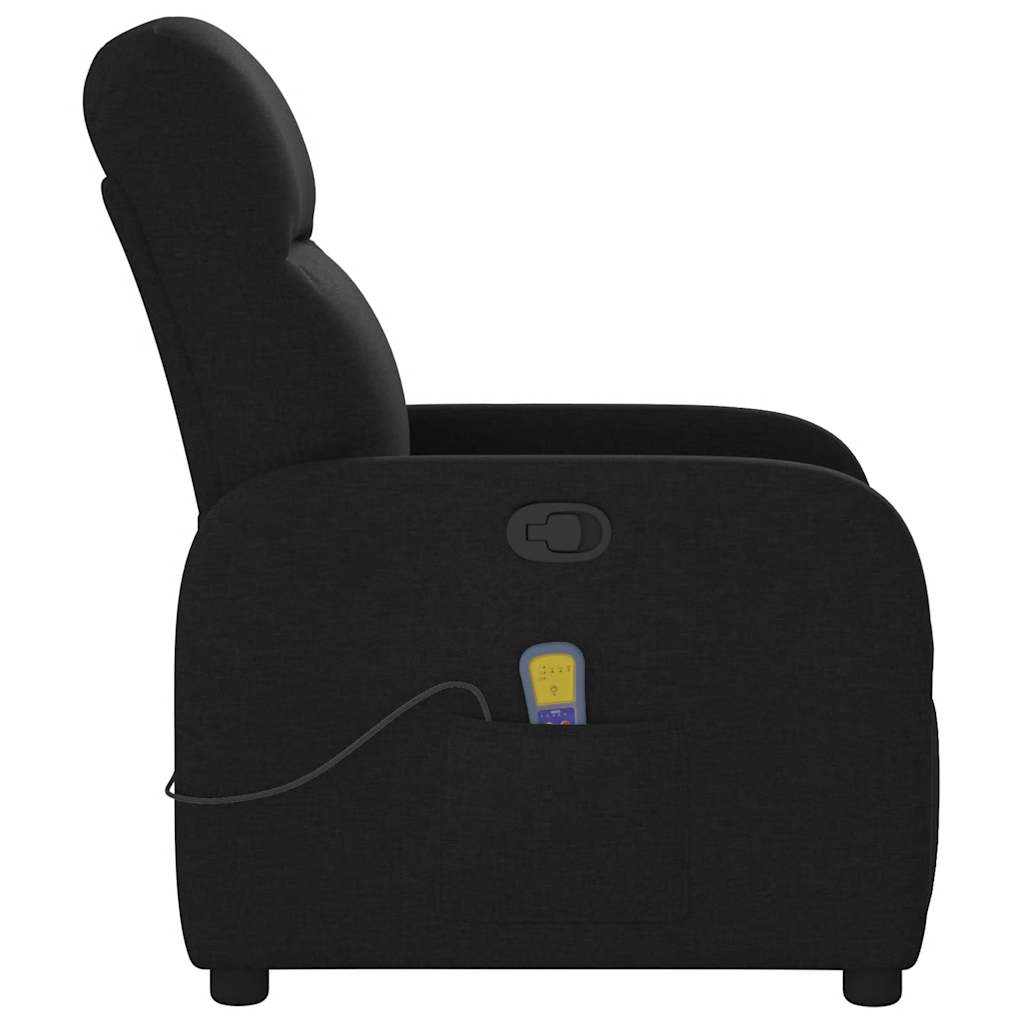 Poltrona de massagens reclinável tecido preto