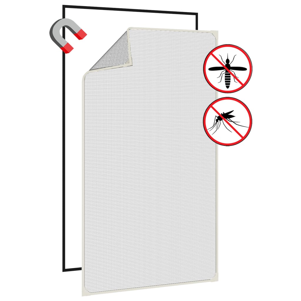 Tela anti-insetos magnética para janelas 80x140 cm branco
