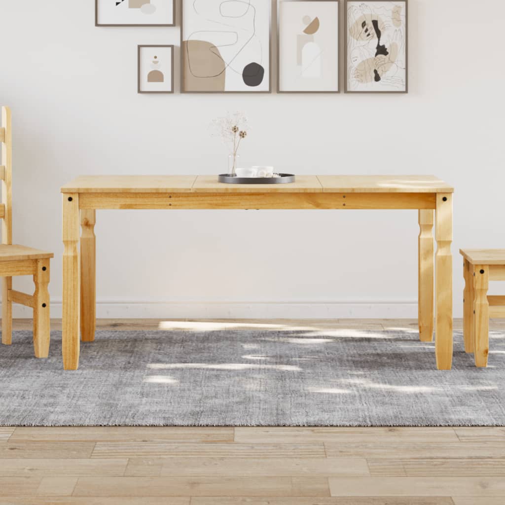 Mesa de jantar corona 160x80x75 cm madeira de pinho maciça