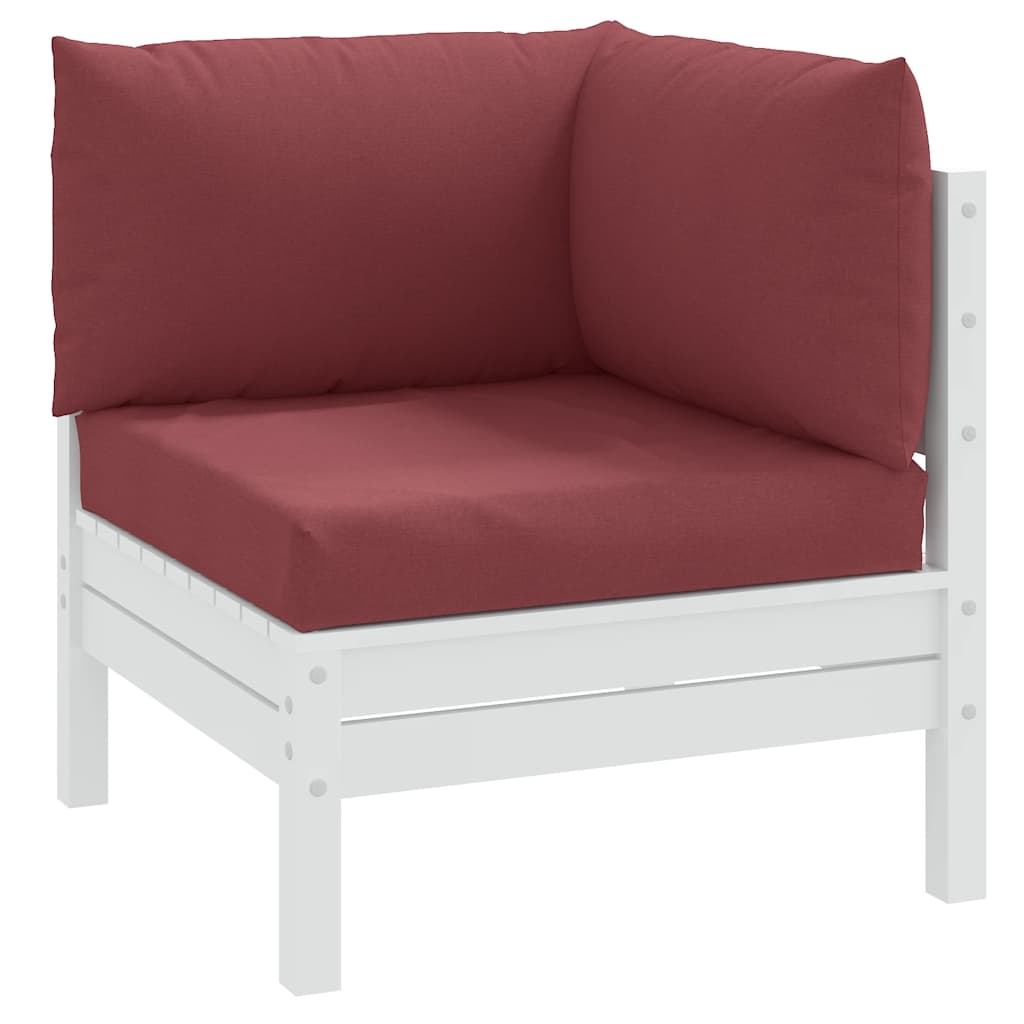 Almofadões de paletes 3 pcs mesclado tecido vermelho tinto