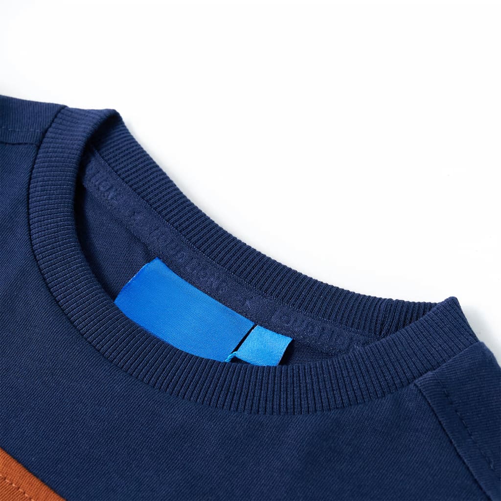 T-shirt de manga comprida para criança azul-marinho 104