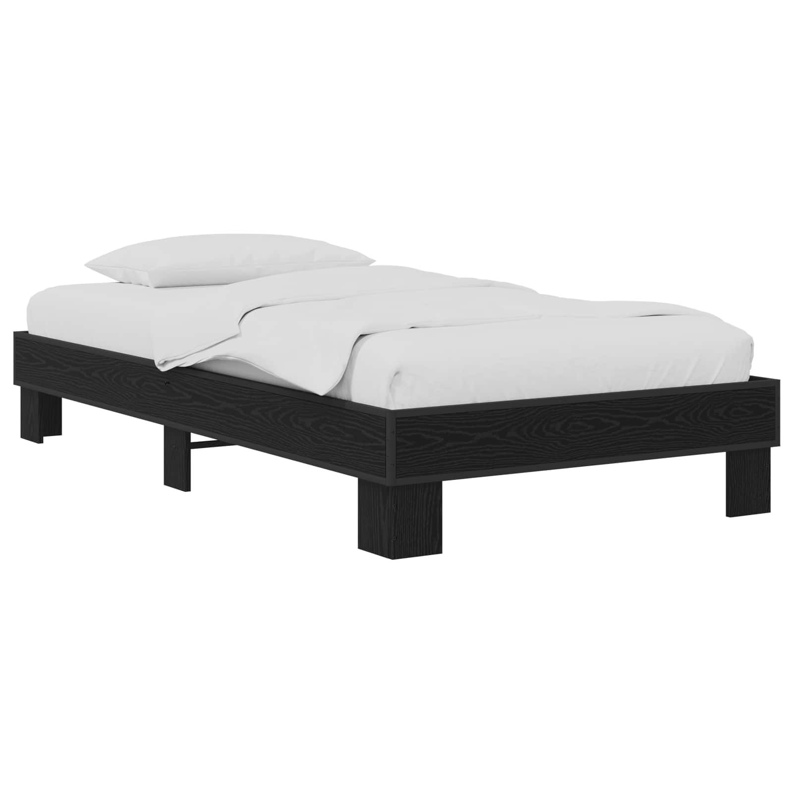 Estrutura da cama carvalho preto 80 x 200 cm