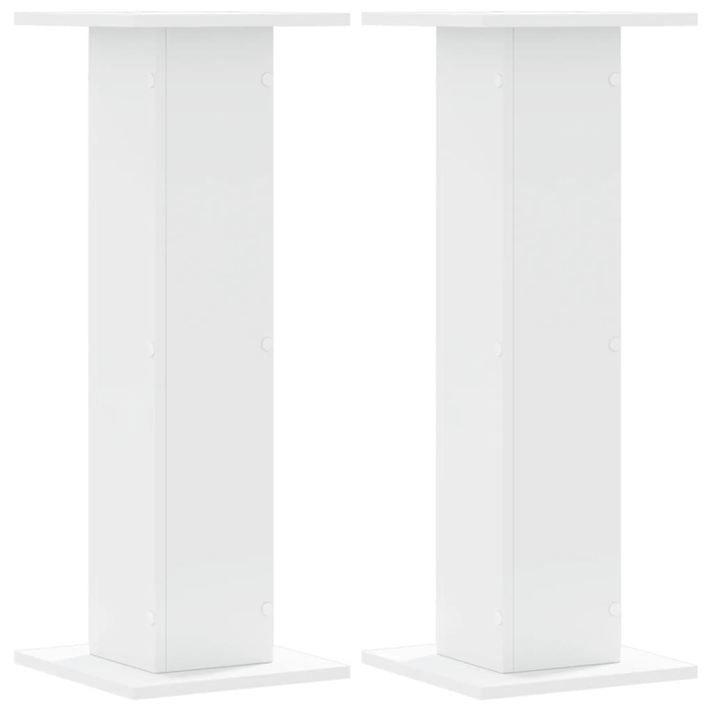 Suportes de colunas 2 pcs 30x30x80 cm derivados madeira branco