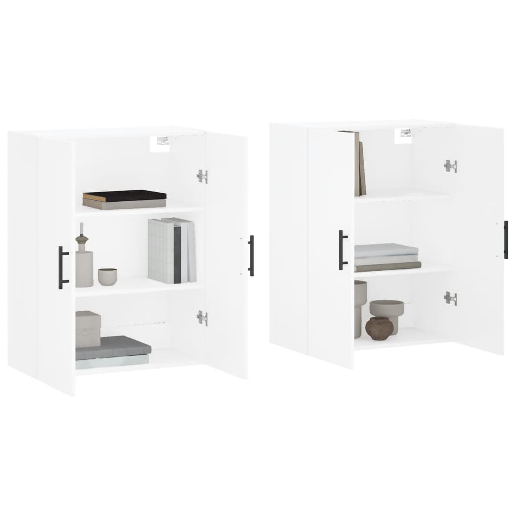 Armários de parede 2 pcs 69,5x34x90 cm branco