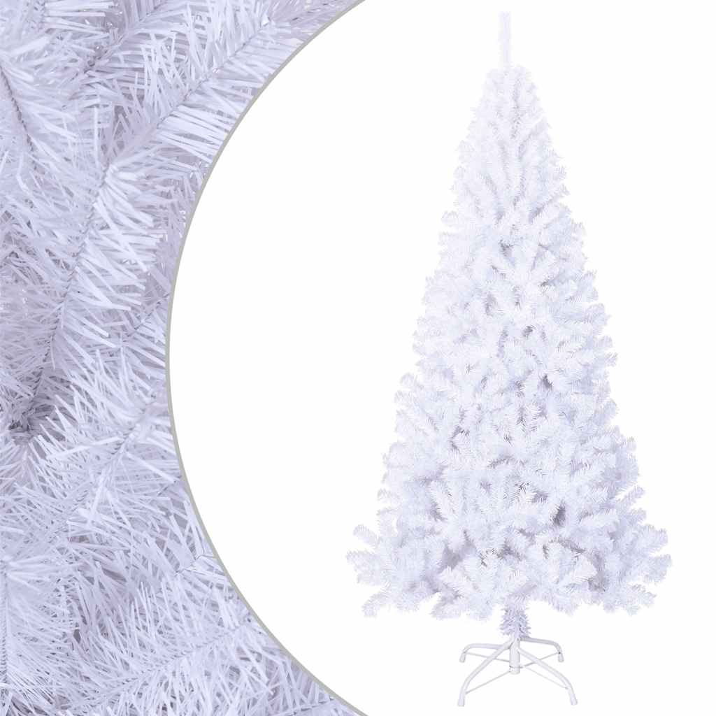 Árvore de natal artificial com ramos grossos 180 cm PVC branco