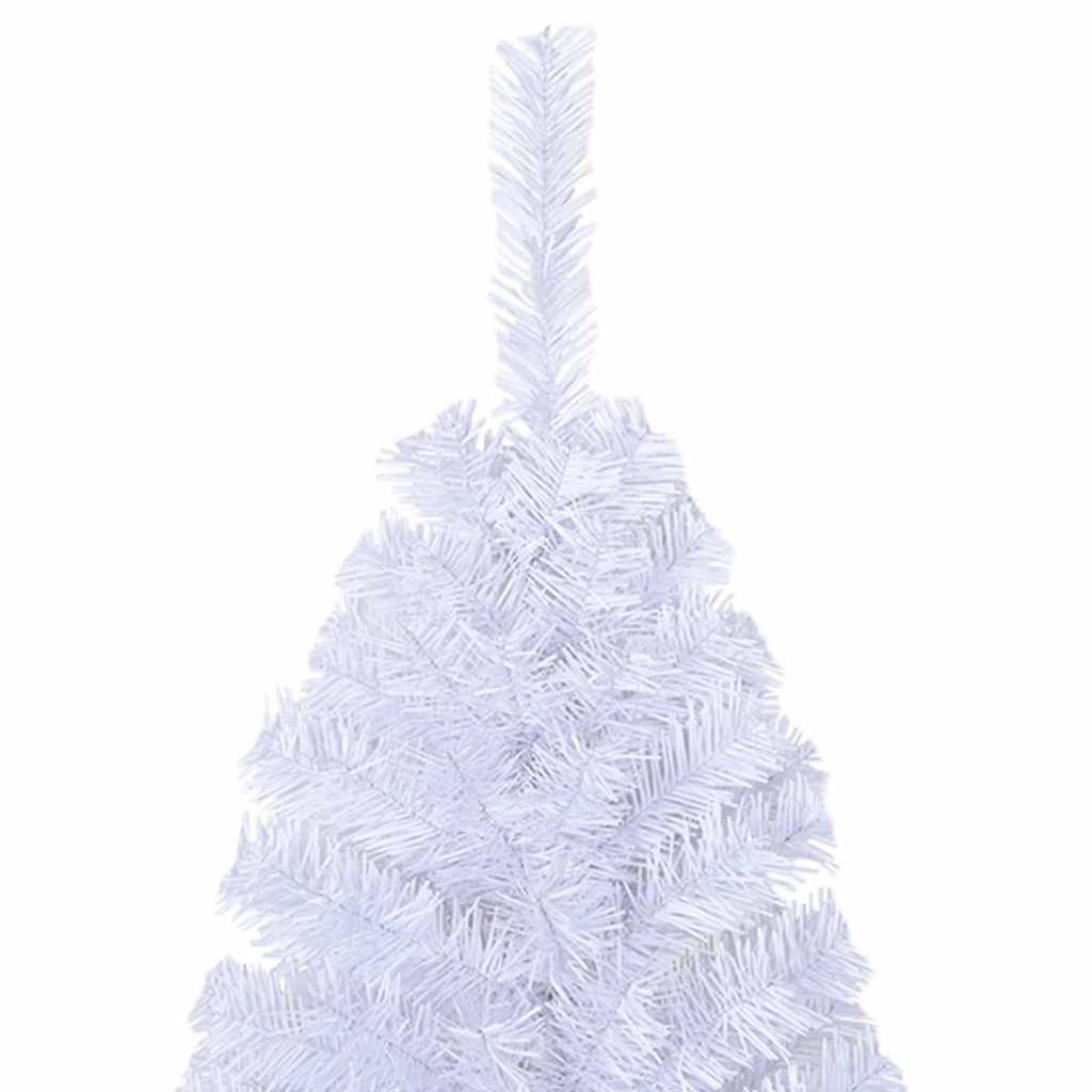 Árvore de natal artificial com ramos grossos 180 cm PVC branco