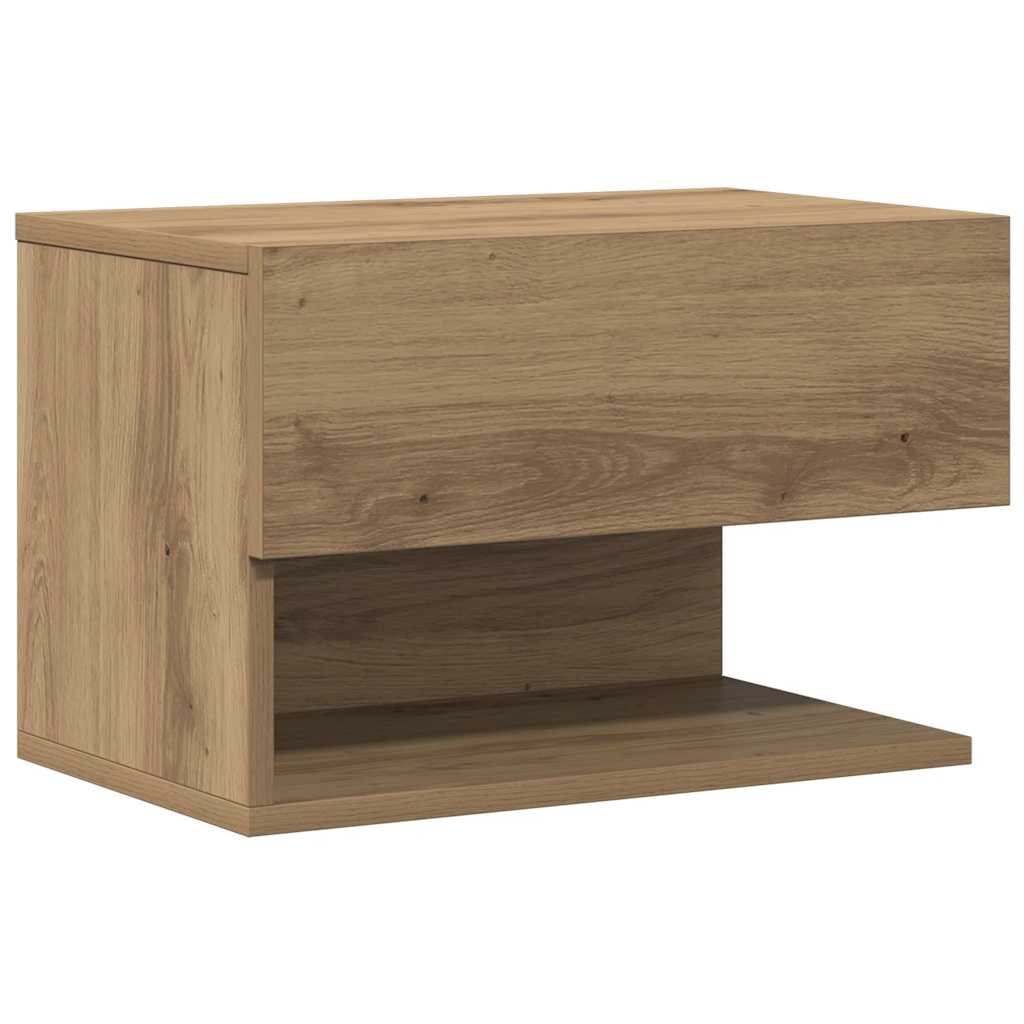 Mesa de cabeceira de parede carvalho artisiano