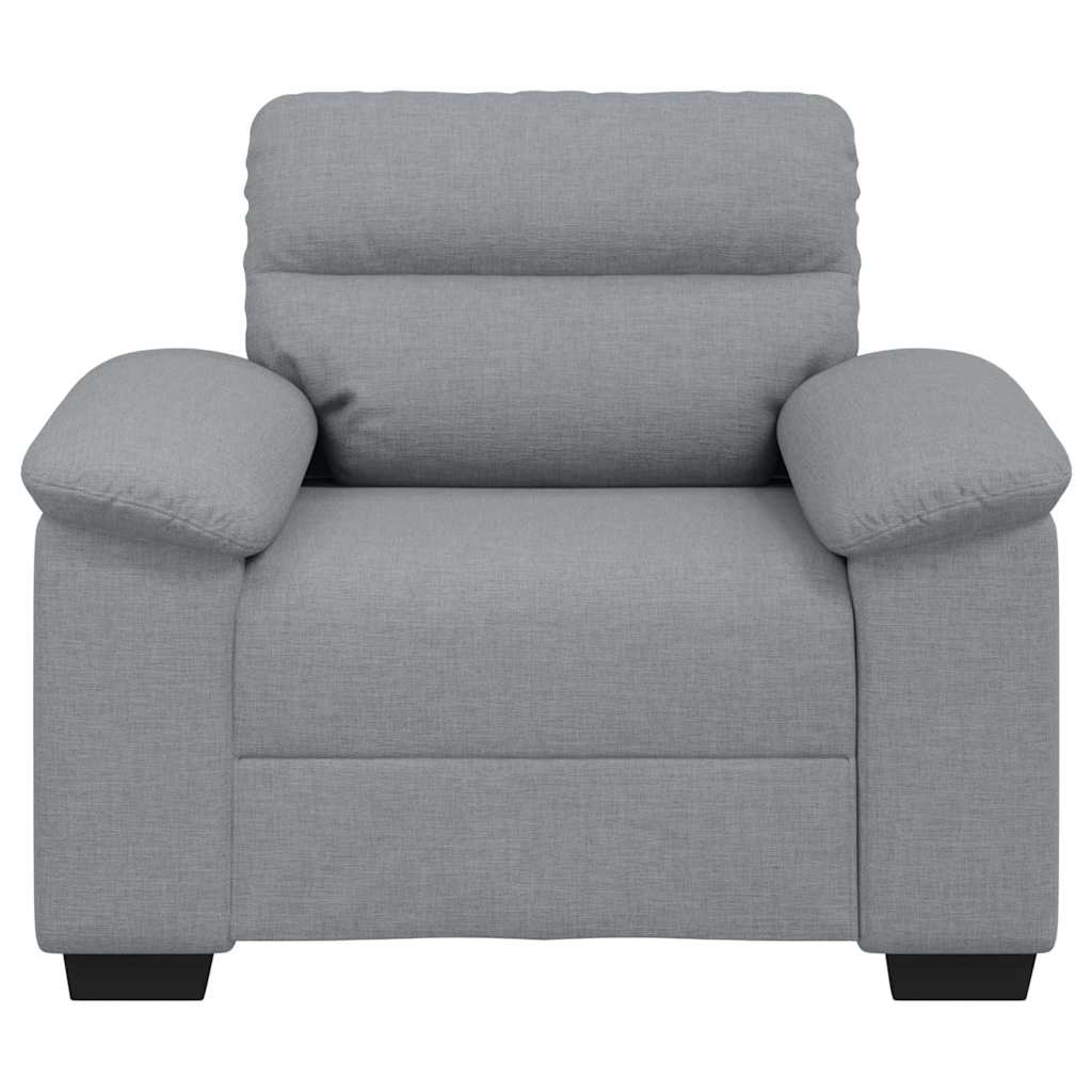 Poltrona tecido 100x81x84 cm cinzento-claro