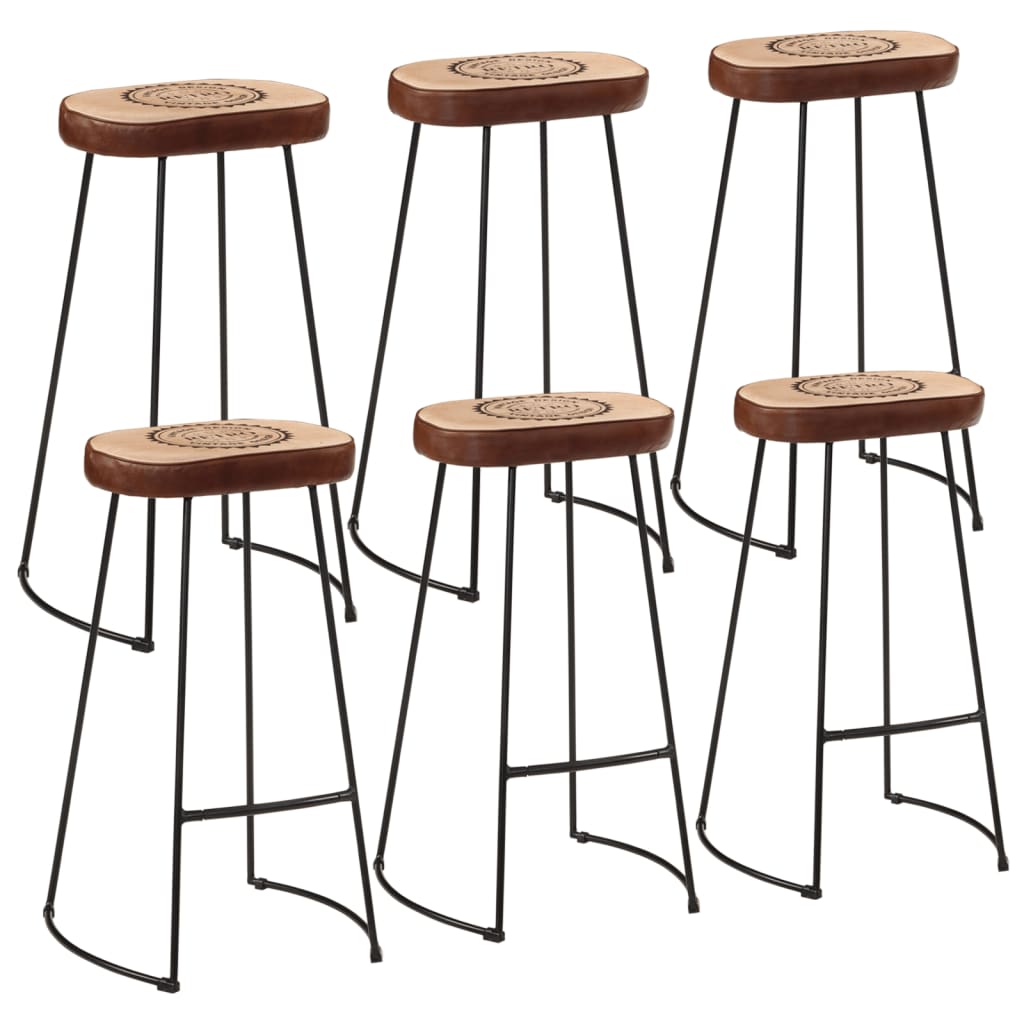 7 Pcs conj. de bar madeira de mangueira áspera maciça e metal