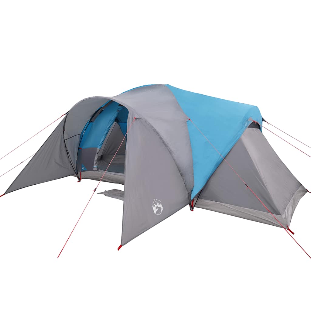 Tenda familiar em cúpula para 6 pessoas impermeável azul