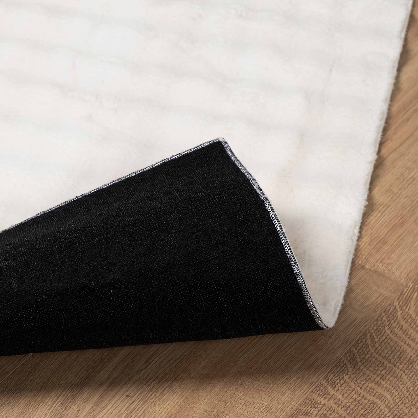 Tapetes de área quadrado sirolo creme 240 x 240 cm poliéster