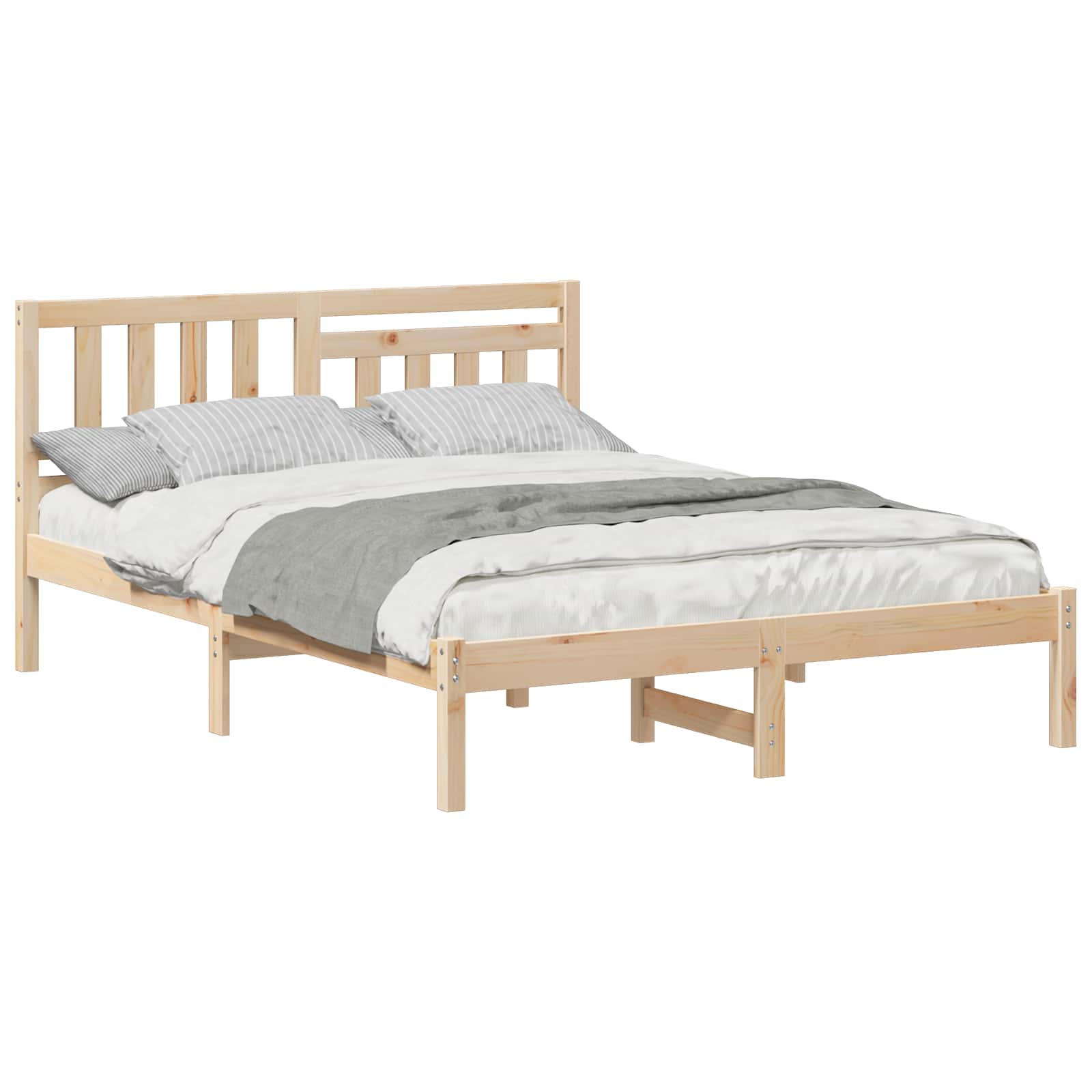 Estrutura da cama com cabeceira castanho 120 x 190 cm