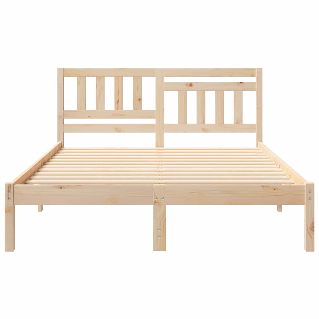 Estrutura da cama com cabeceira castanho 120 x 190 cm