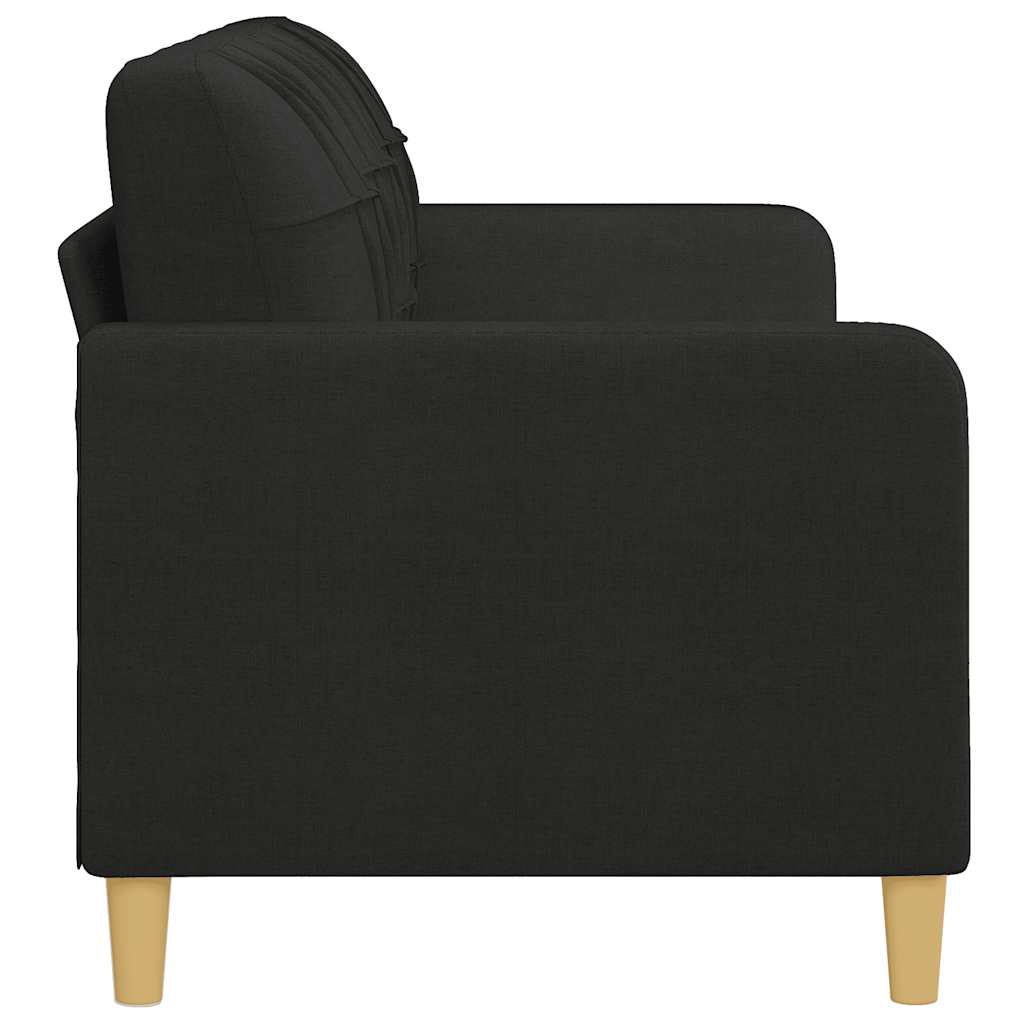 Sofá de 3 lugares tecido 180 cm preto