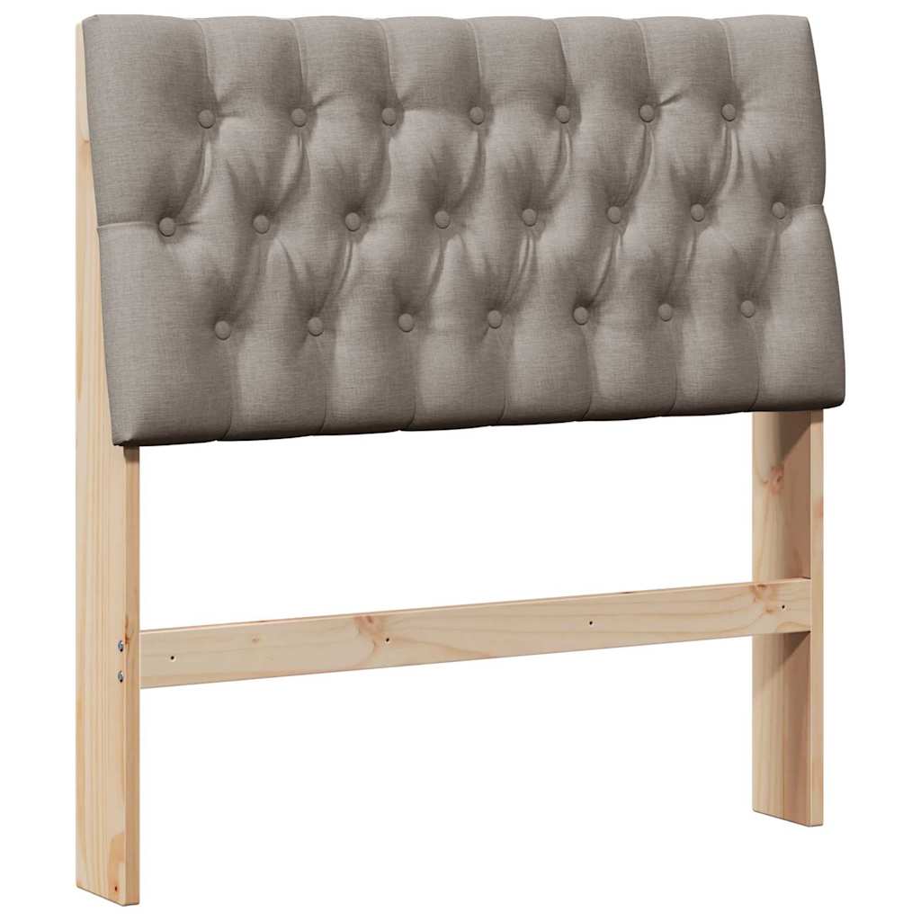 Cabeceira estofada cinzento-acastanhado 90 cm