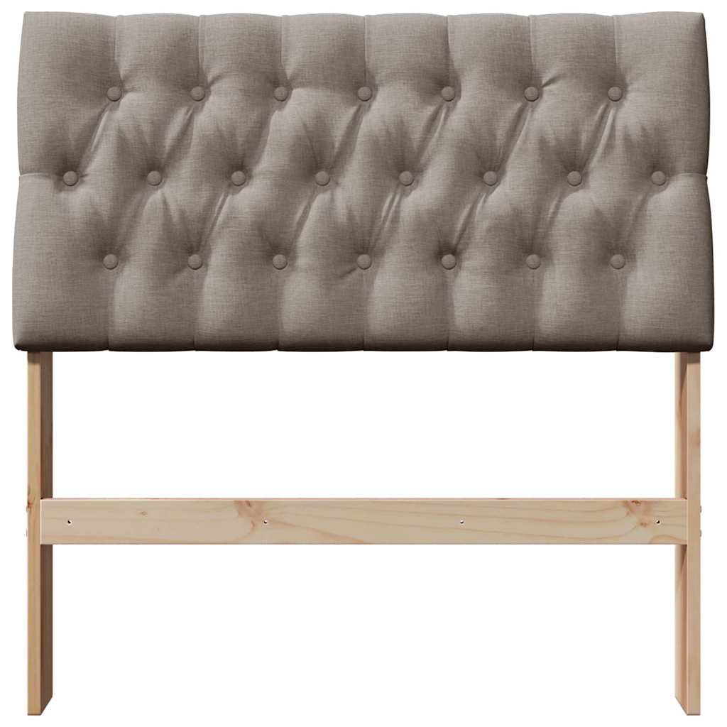 Cabeceira estofada cinzento-acastanhado 90 cm